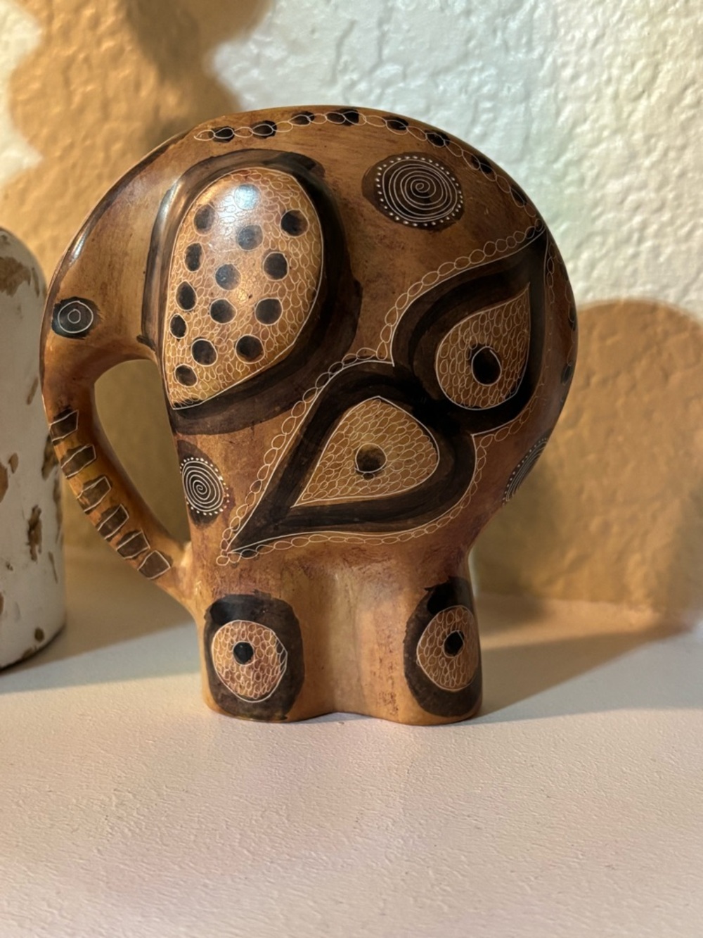 🐘 Hand-Carved Stone-Look Elephant Figurine | Boho Global Décor